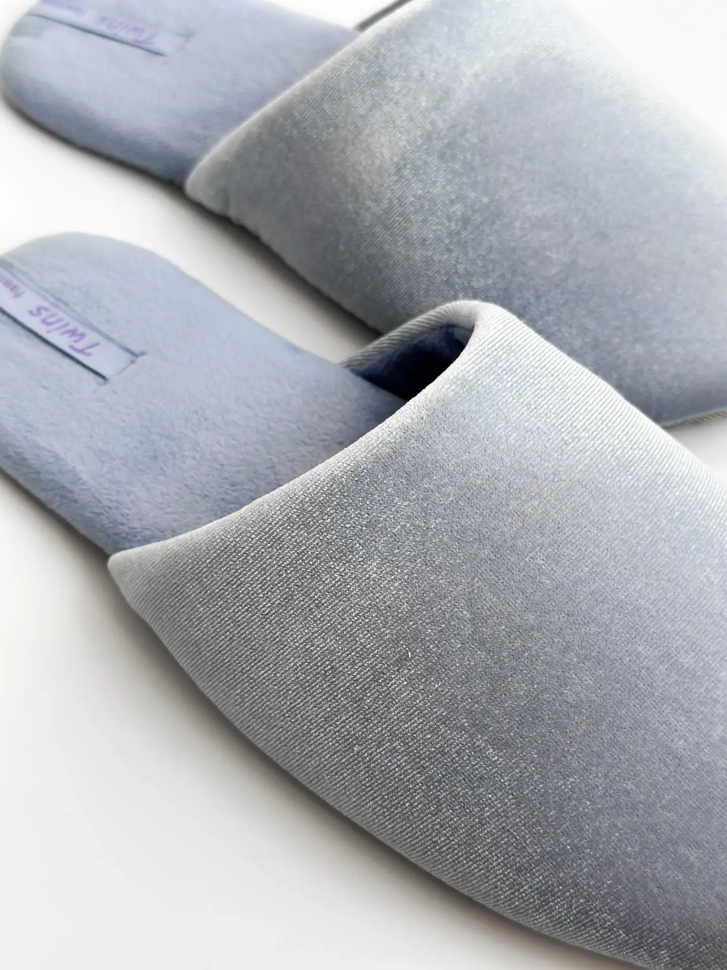 Капці домашні жіночі велюрові ЕВ-2018Ц2 (блакитний) з дефектами