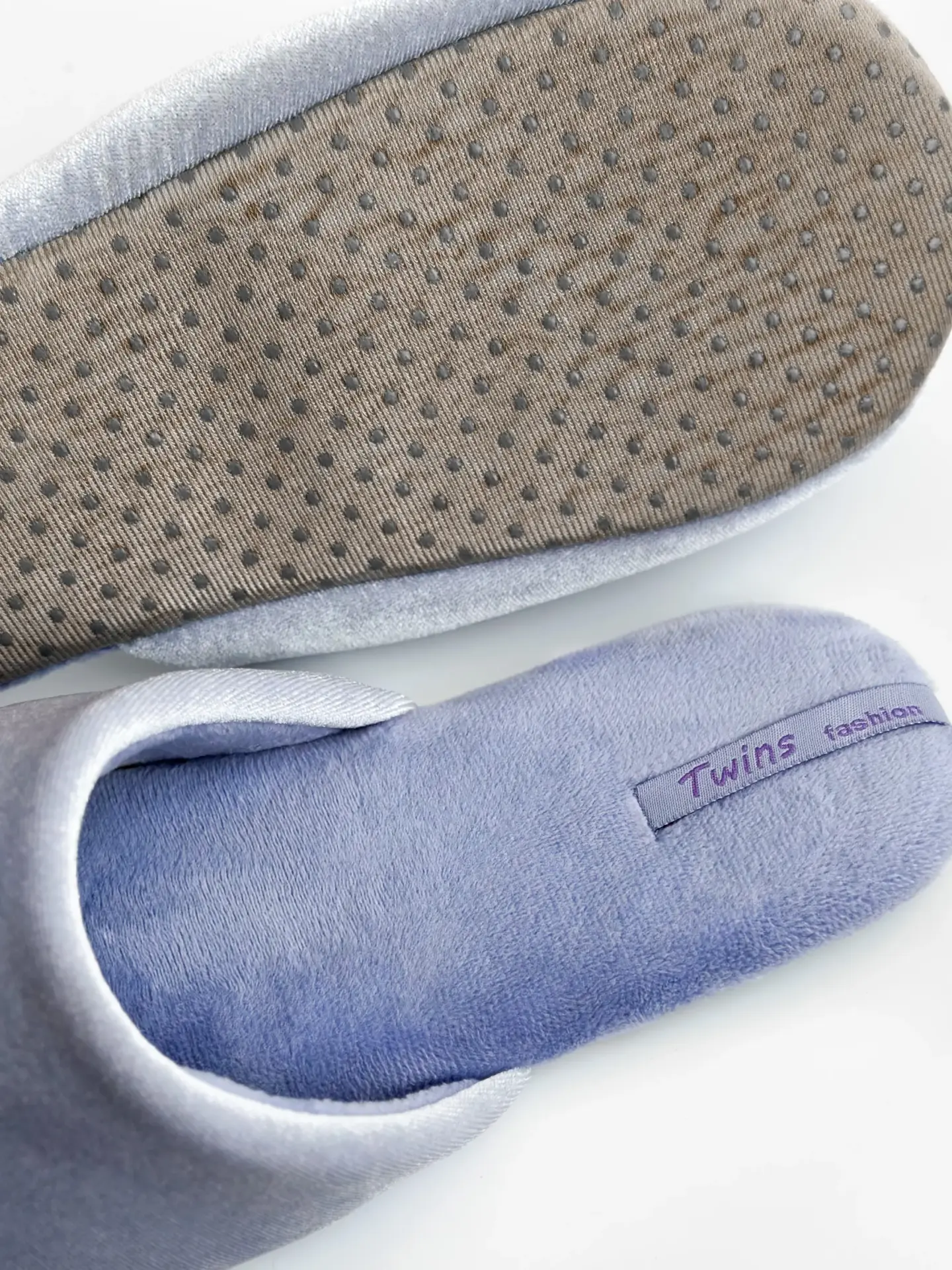 Капці домашні жіночі велюрові ЕВ-2018Ц2 (блакитний) з дефектами