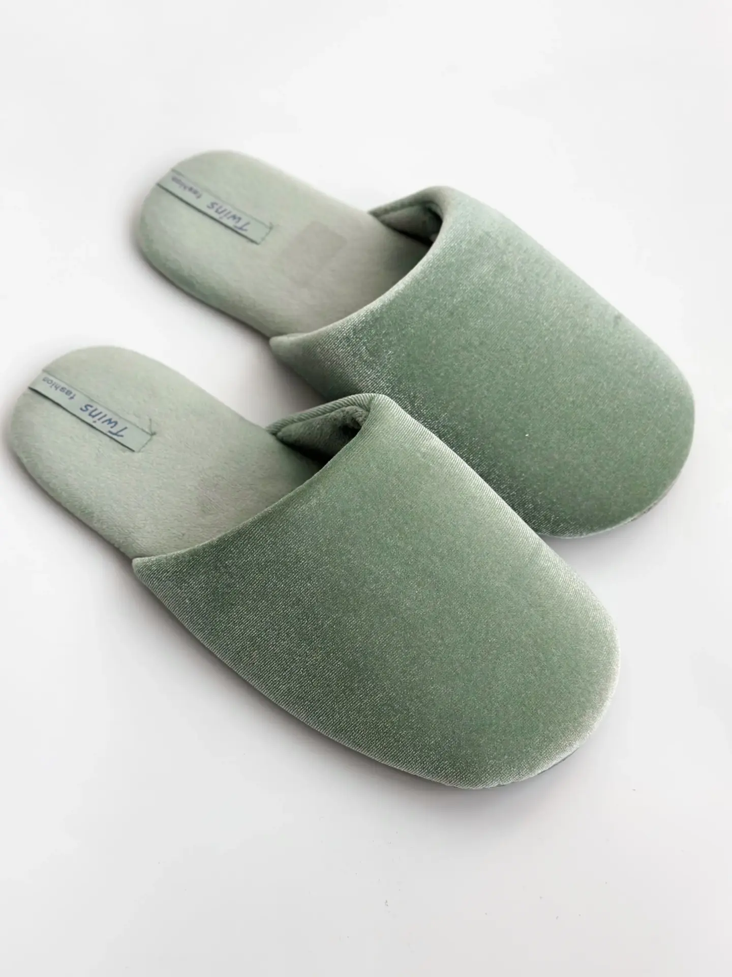 Капці домашні жіночі велюрові ЕВ-2018Ц1 (зелений) з дефектами