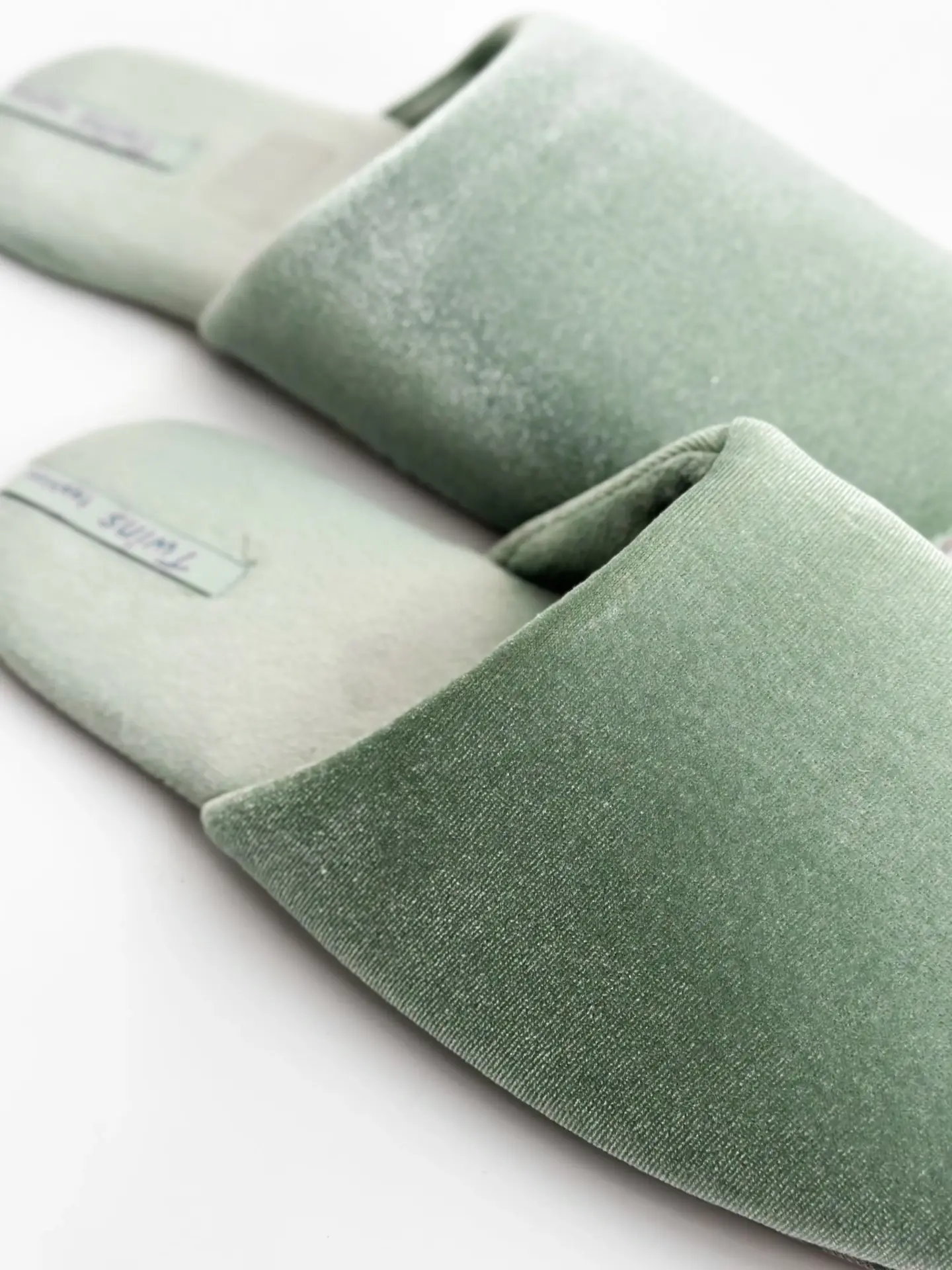 Капці домашні жіночі велюрові ЕВ-2018Ц1 (зелений) з дефектами