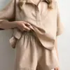Льон шорти Моно бежеві