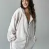 TEDDY Кофта на блискавці двосторонній фліс бежевий onesize