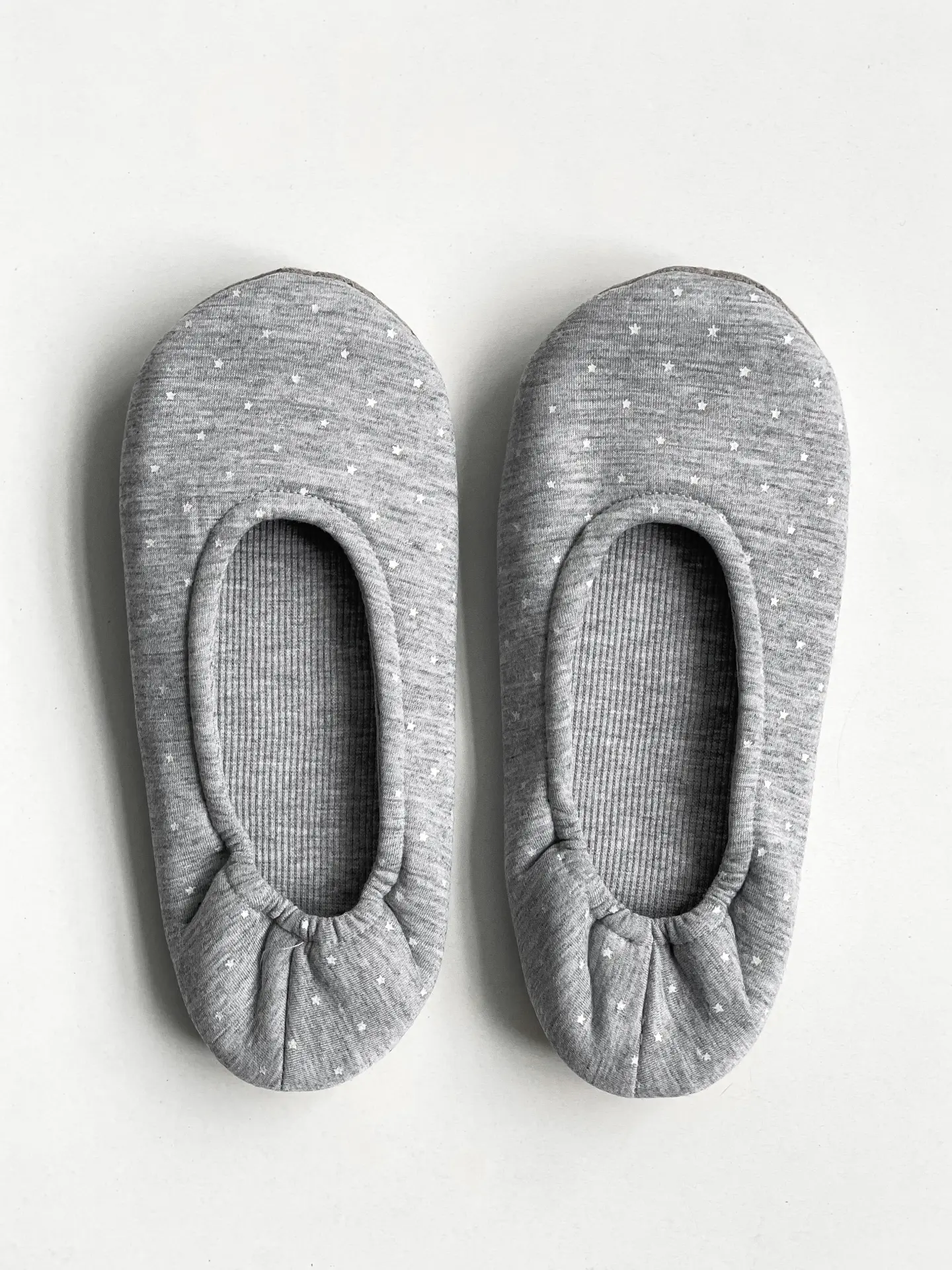 Капці домашні чешки жіночі трикотажні зірки сірі