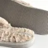 Капці домашні жіночі HS хутрянi перехрест beige (X)