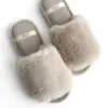 Капці домашні жіночі HS-LUX хутрянi відкриті gray (=)