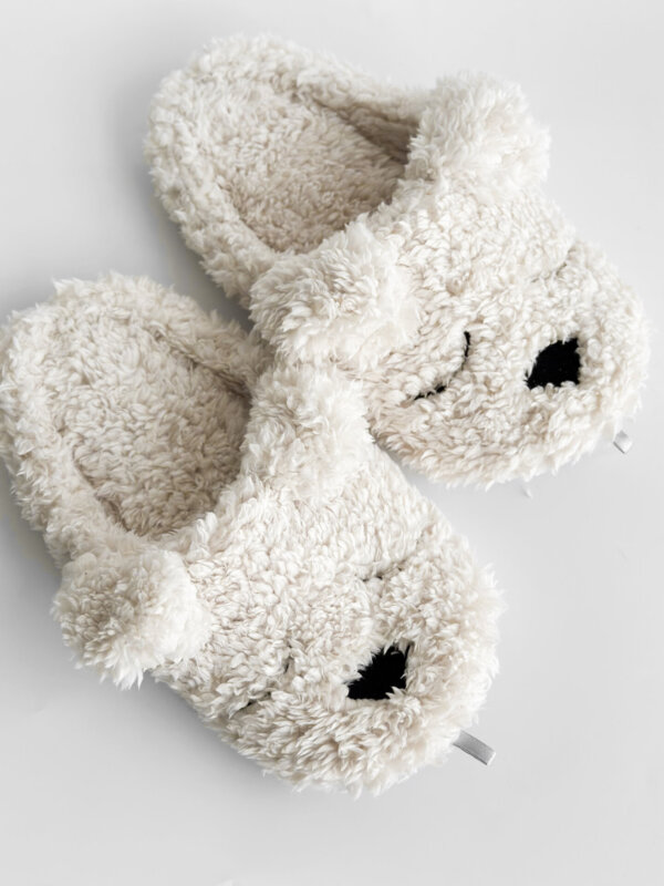 Капці домашні жіночі HS-LUX напiвчешки ANIMALS bear white