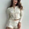 Рібана лонгслів блакитна квітка