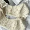 Білизна Топ рожева квітка рібана