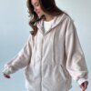 TEDDY Кофта на блискавці двосторонній фліс бежевий onesize