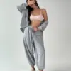 Бавовна Штани трикотаж 3-х.нитка сірі