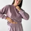 Костюм плюш штани та кофта ліловий