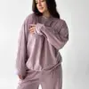 Костюм плюш штани та кофта ліловий