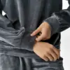 Костюм велюр (плюш) штани +кофта графіт