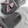 Капці домашні жіночі HS-LUX хутрянi бант PINK(=)