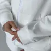 Бавовна Кофта з капюшоном на блискавці трикотаж 3-х.нитка біла