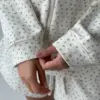 Бавовна Кофта з капюшоном на блискавці трикотаж 3-х.нитка синя квітка на молочному