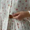 Муслін Костюм з округлим коміром акварель на білому 2-х.сл.