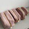 Косметичка TEDDY пудрового кольору велика
