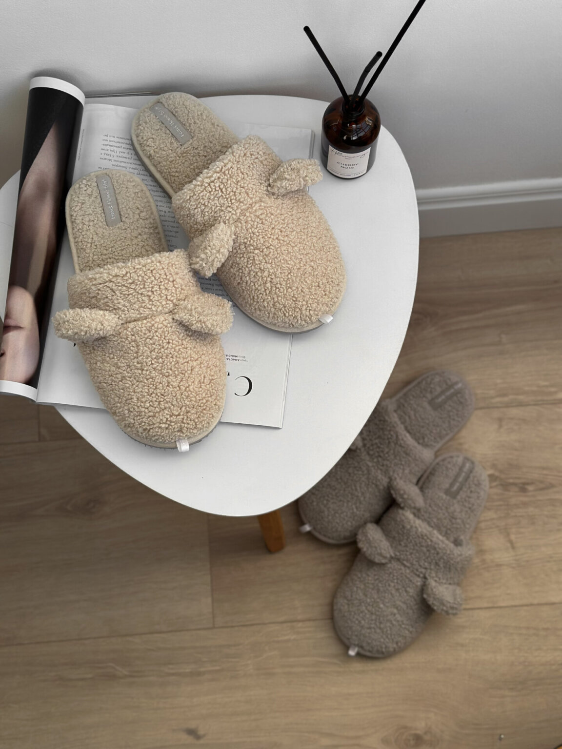 Капці домашні жіночі HS хутрянi TEDDY milk