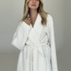 Халат трикотаж стьобаний білий, SALE (з дефектами)
