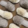 Капці домашні жіночі хутрянi молочні LARI (=)