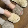 Капці домашні жіночі хутрянi молочні LARI (=)