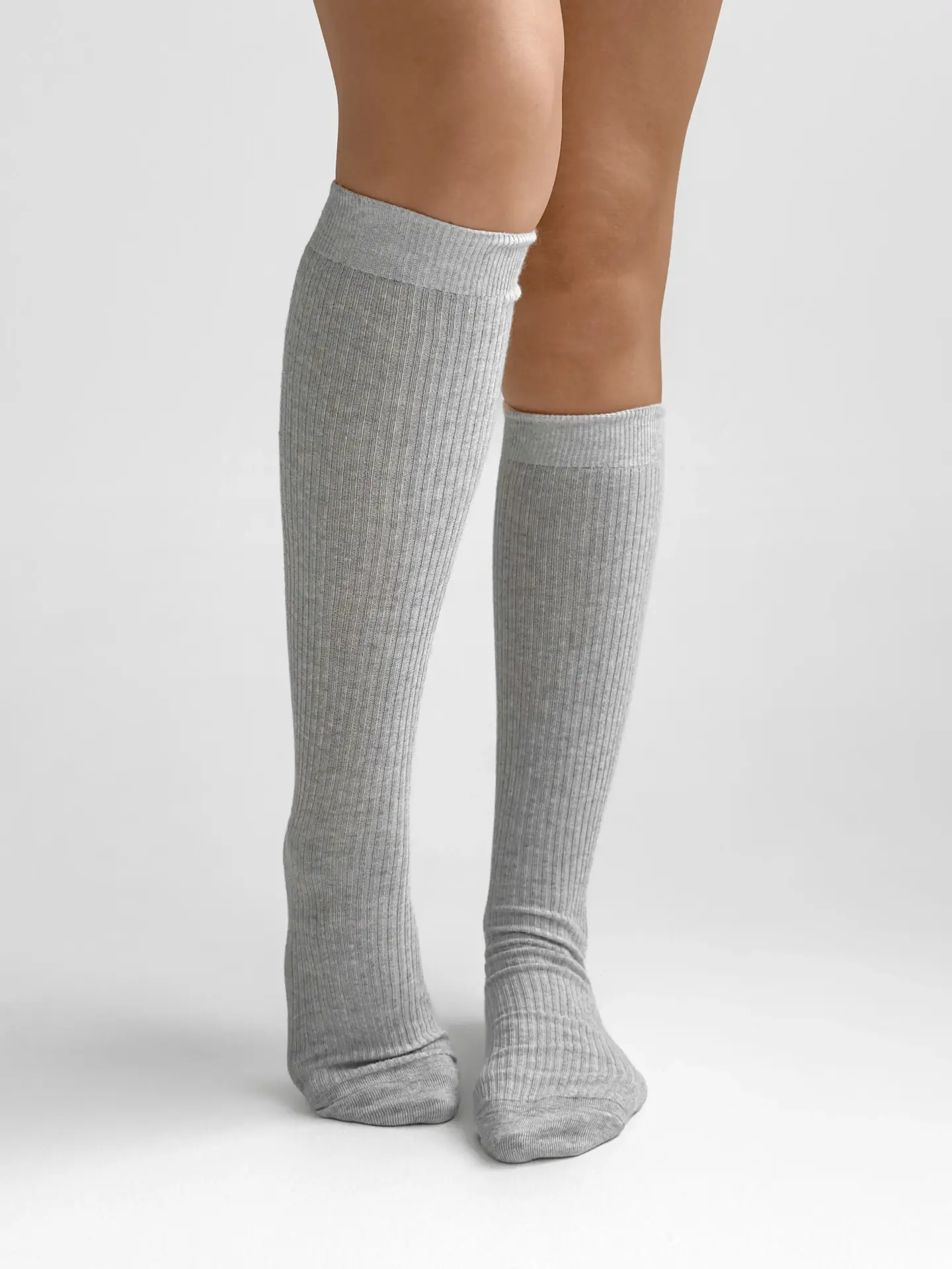 Шкарпетки гольфи срібло меланж