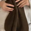 Шарф в'язаний шоколадний