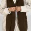 Шарф в'язаний шоколадний