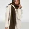 Шарф в'язаний шоколадний