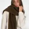 Шарф в'язаний шоколадний