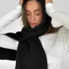 Шарф в'язаний чорний