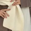 Шарф в'язаний молочний