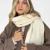 Шарф в'язаний молочний