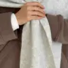 Шарф в'язаний сірий меланж