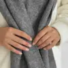 Шарф в'язаний графіт меланж