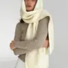 Шарф в'язаний молочний