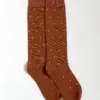 Гольфи котон горох білий на теракотовому