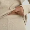 Лосини трикотаж вафельний бежеві