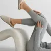 Лосини трикотаж вафельний сірі