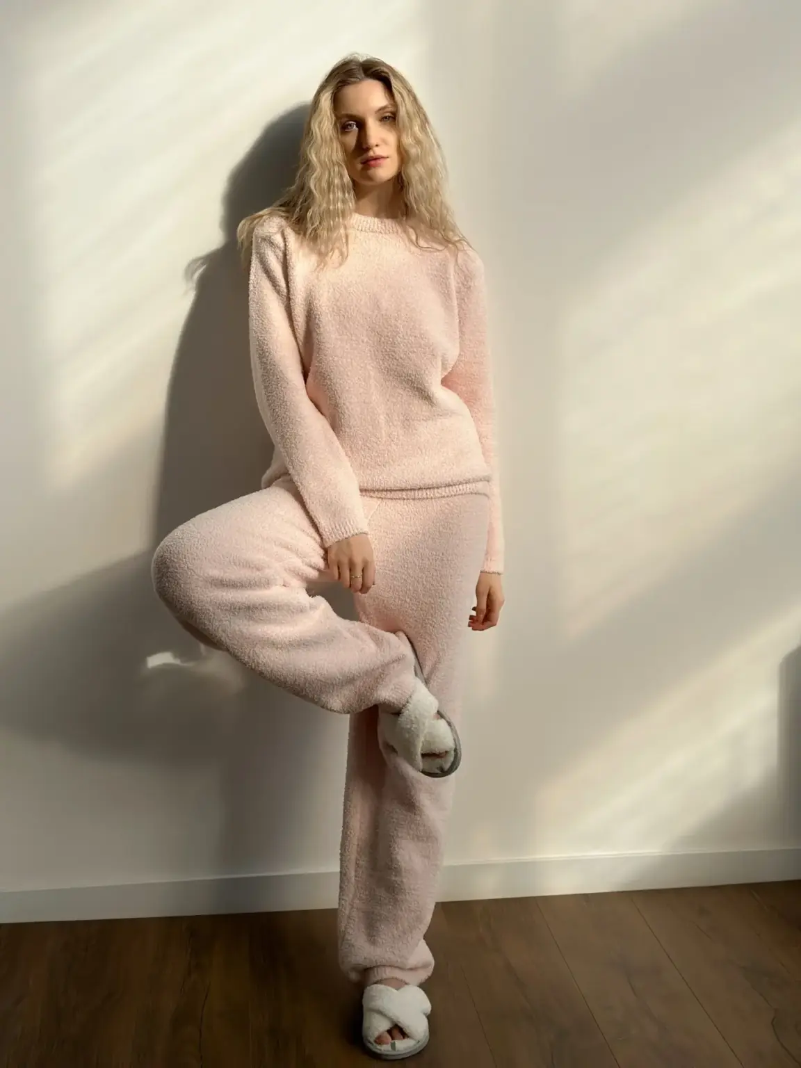 Soft в'язана кофта пудрова