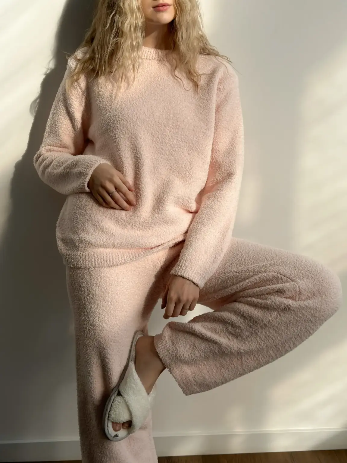 Soft в'язана кофта пудрова