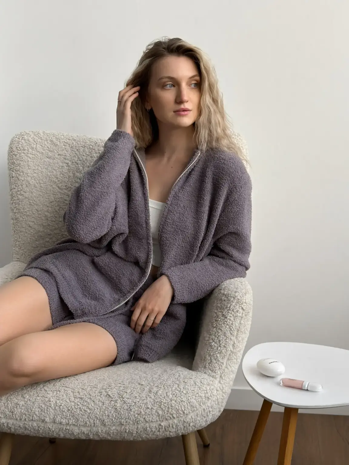 Soft в'язана кофта на блискавці графіт