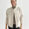 Куртка стьобана бомпер молочна onesize