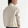 Куртка стьобана бомпер молочна onesize