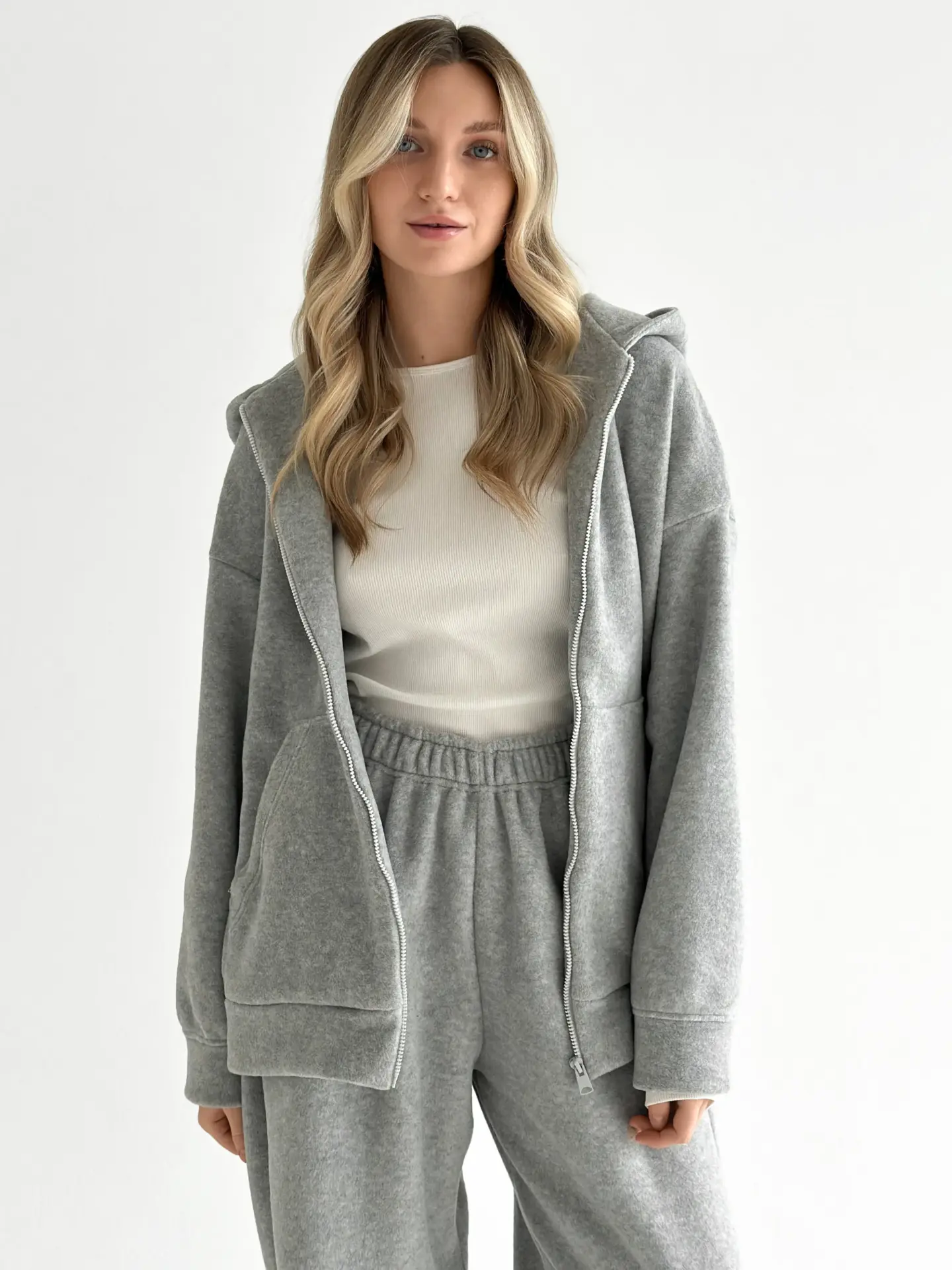 Костюм Кофта та Штани(рівні) полар фліс сірий