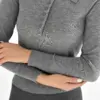 Джемпер з коміром трикотаж сірий
