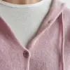 Кардиган з капюшоном на ґудзиках рожевий