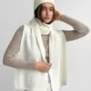 Шарф жіночий молочний  Альпака