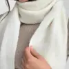 Шарф жіночий молочний  Альпака